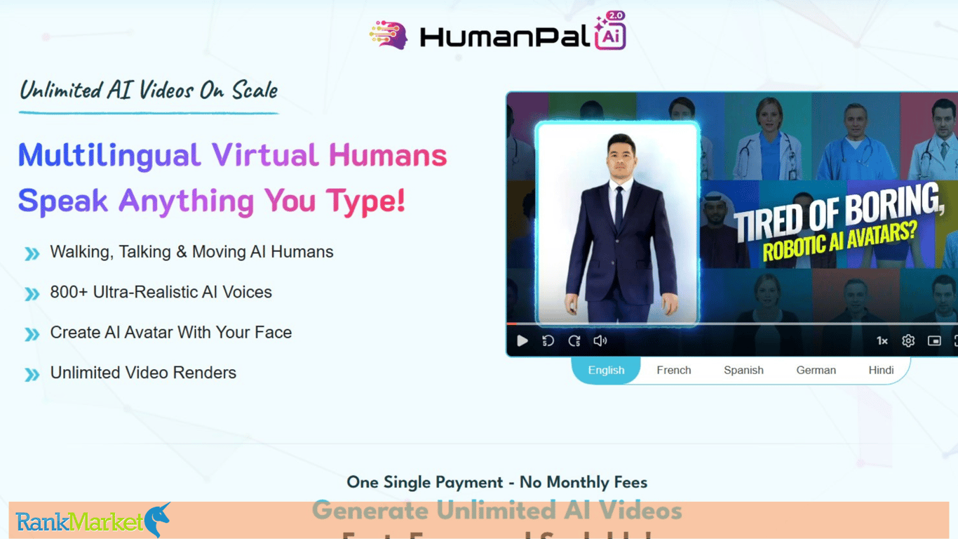 Humanpal 2.0 Homepage With Key Feature Introduction.