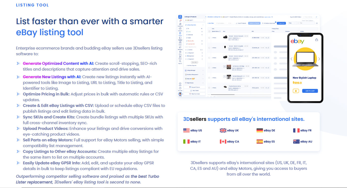 -3dsellers-smarter-ebay-listing-tool-interface-showing-ai-optimized-content-features-and-global-sites