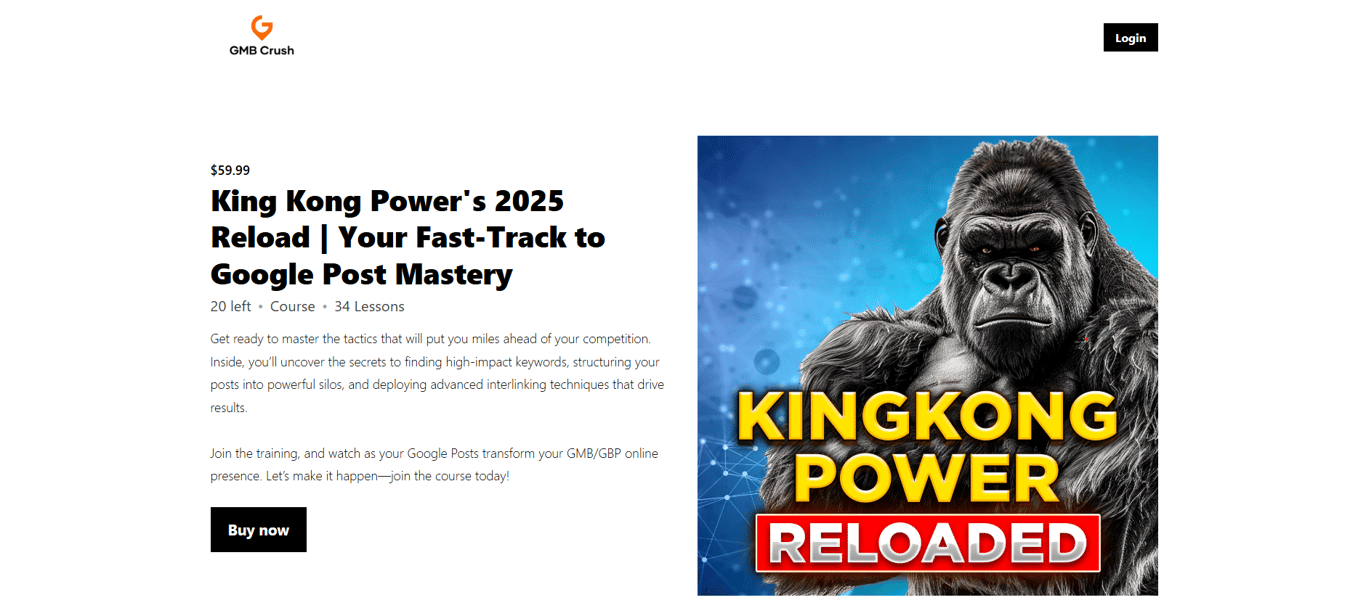 king-kong-power-2025-reload-gmb-crush-local-seo-course-overview
