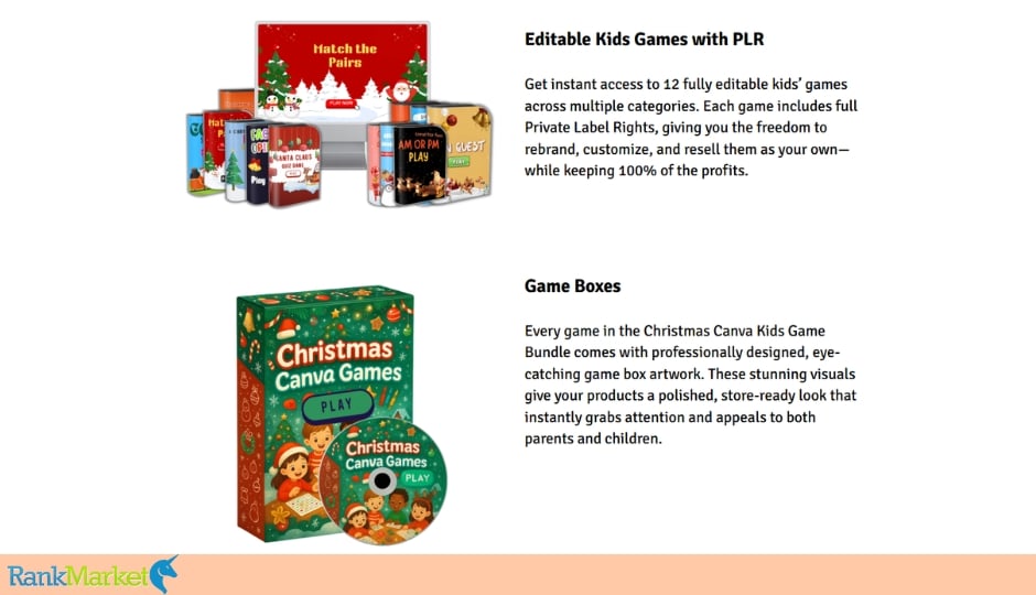 Smart Kids Christmas Canva Games + Otos