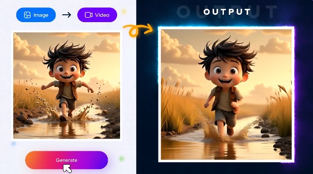 Talking photos feature of VideoExpress.ai with animated face and voice