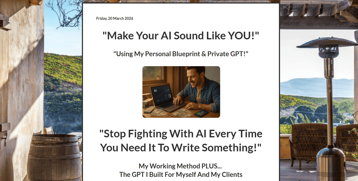 tony-shepherd-ai-voice-blueprint-course-homepage-learning-portal-dashboard