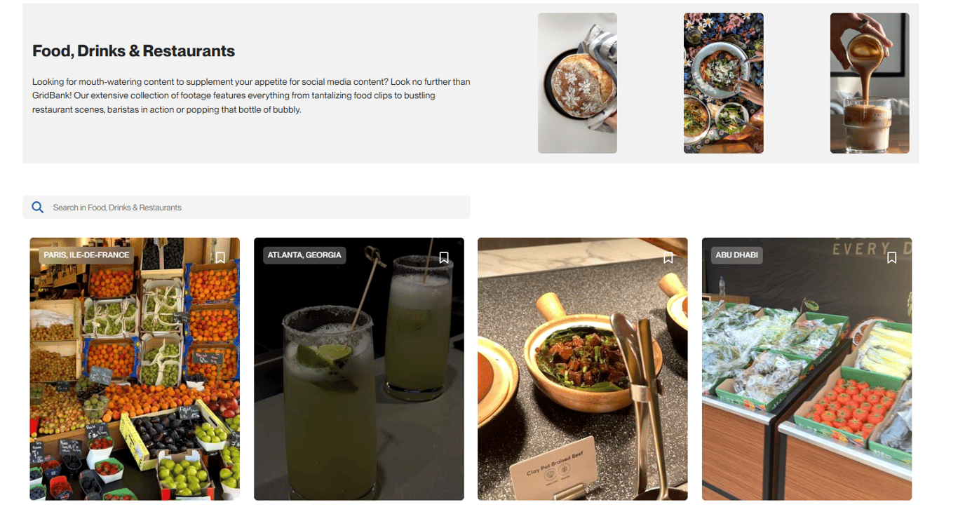 Restaurant-and-grocer-vertical-video-thumbnails-tagged-with-metadata-locations-on-a-white-background