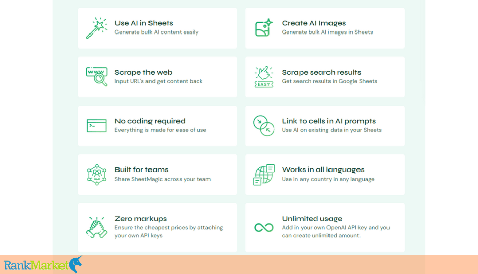 Sheetmagic Features