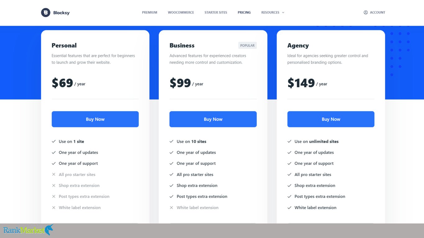 Blocksy-Theme-Pricing-Plans