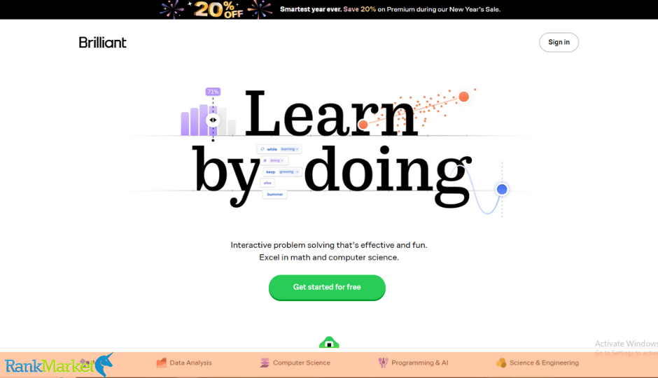 Brilliant Online Learning App Interface