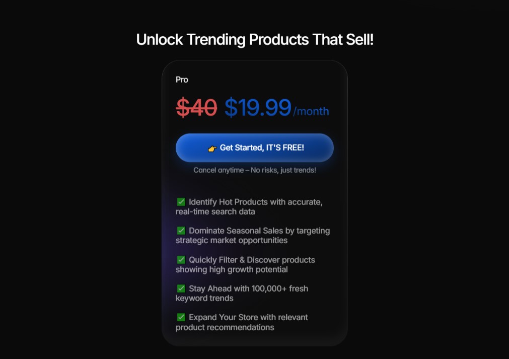 SearchTheTrend Price List 