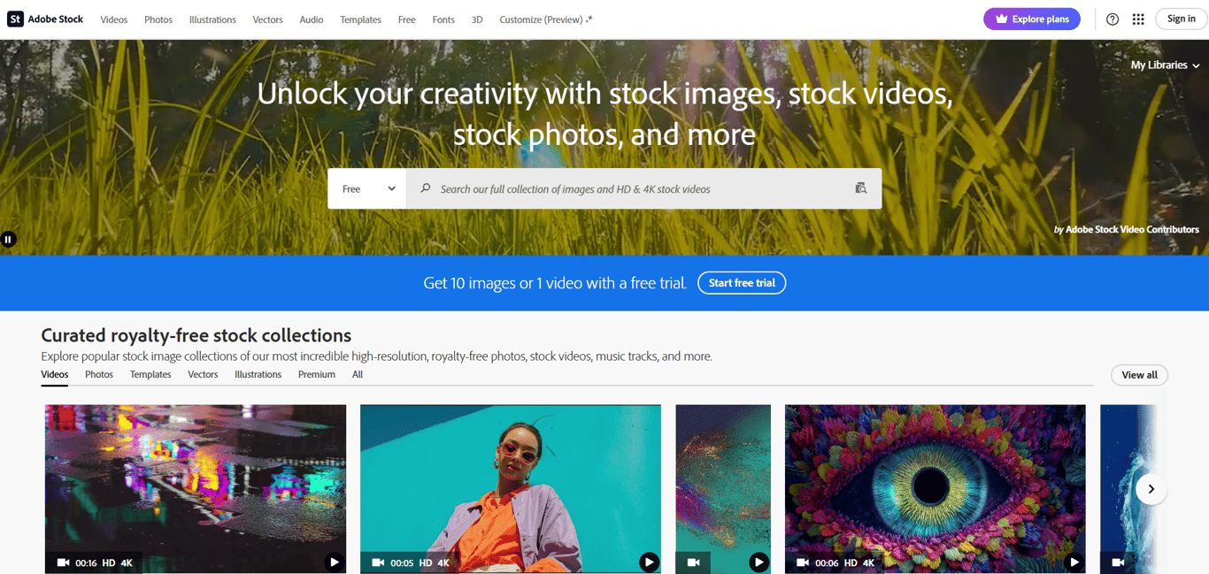 adobe-stock-homepage-interface