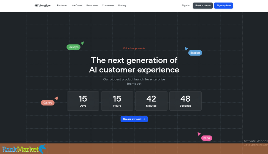 Voiceflow Platform Interface For Designing Ai Conversations.