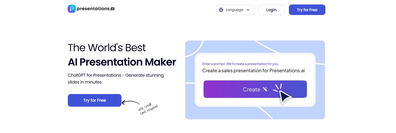 presentations-ai-homepage-intuitive-interface