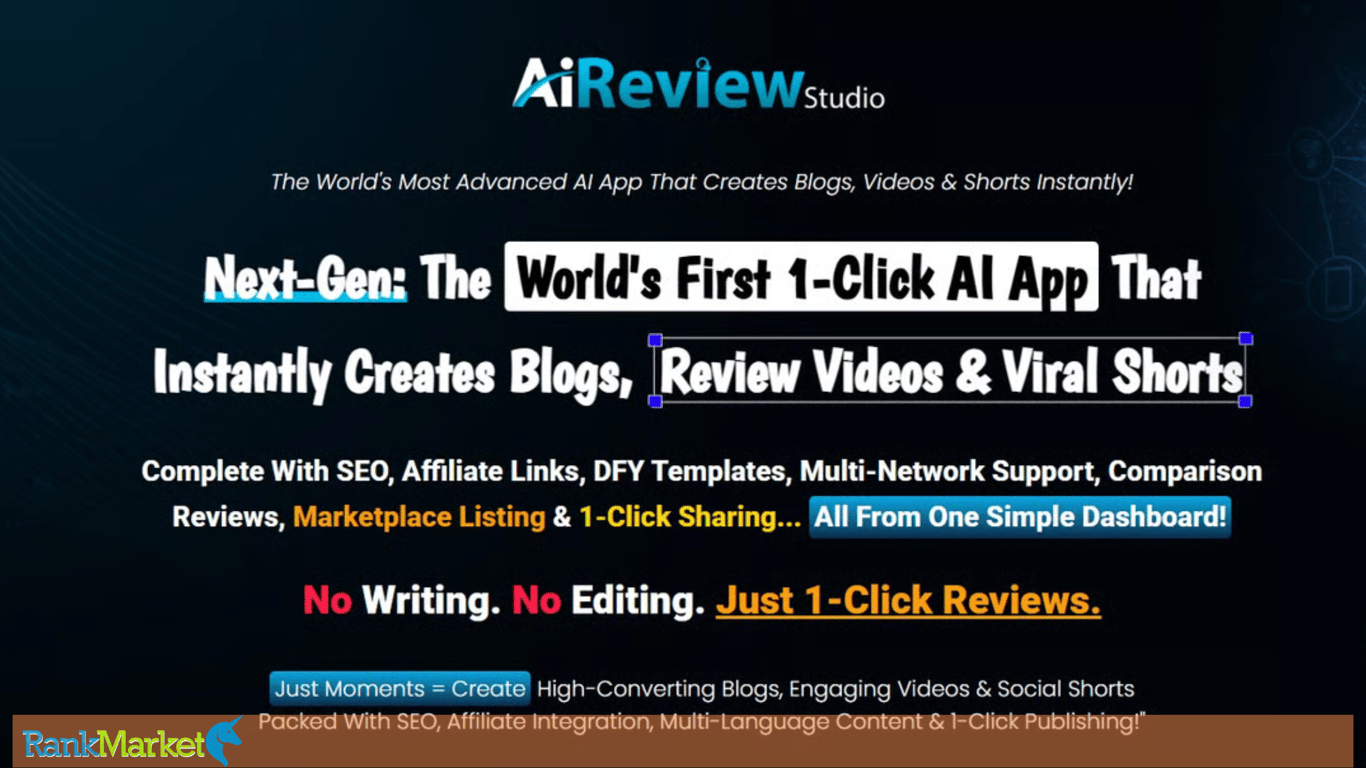 Ai Review Studio Homepage