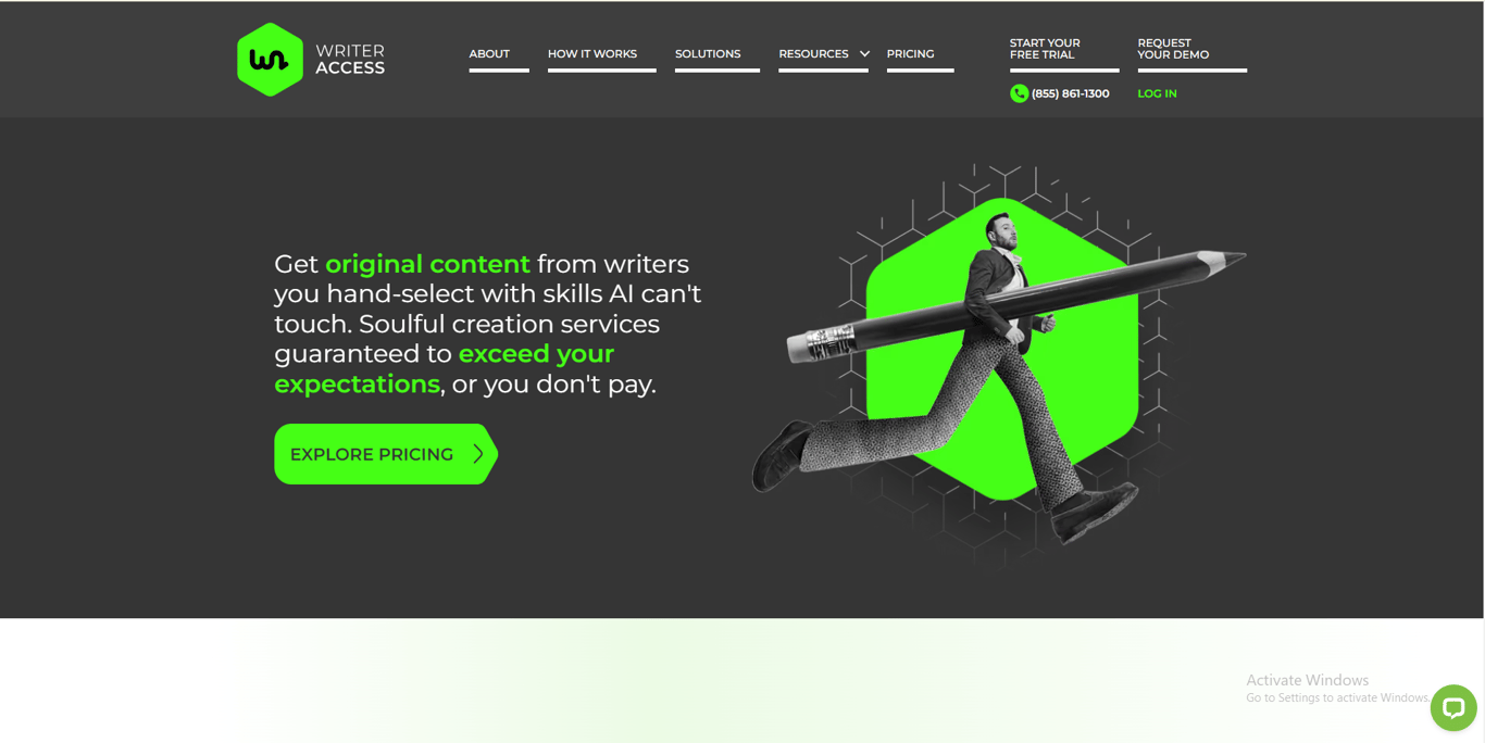 WriterAccess homepage