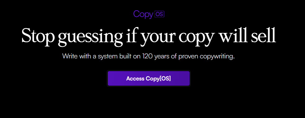 Copy-OS-homepage-banner-introducing-the-copywriting-system-built-on-one-hundred-and-twenty-years-of-proven-data