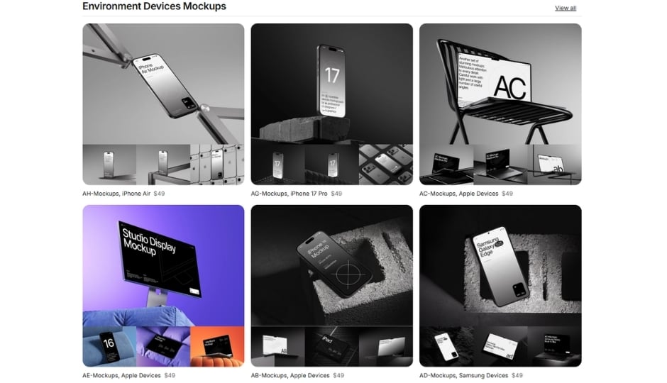 Collection of abstract gradients, vector shapes, and textured visual elements available inside ls.graphics asset library