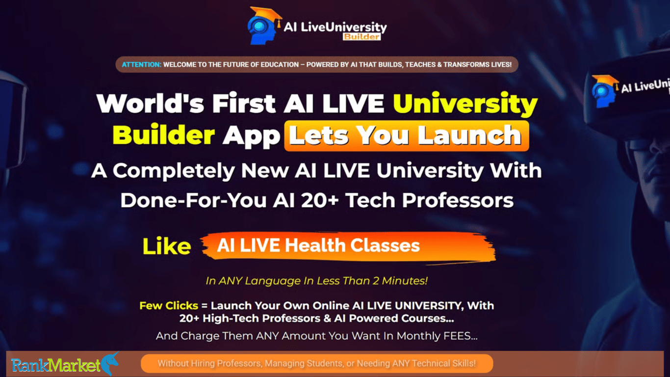 Ai Live University Builder Homepage