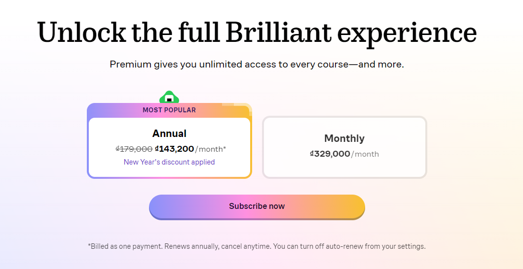 Brilliant pricing
