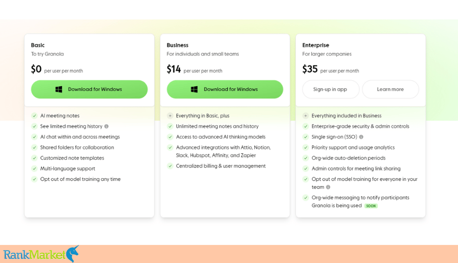 Granola Ai Pricing