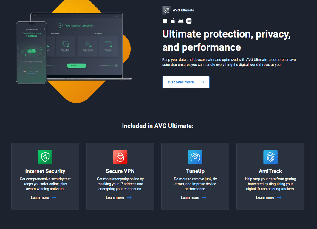 AVG Secure VPN features