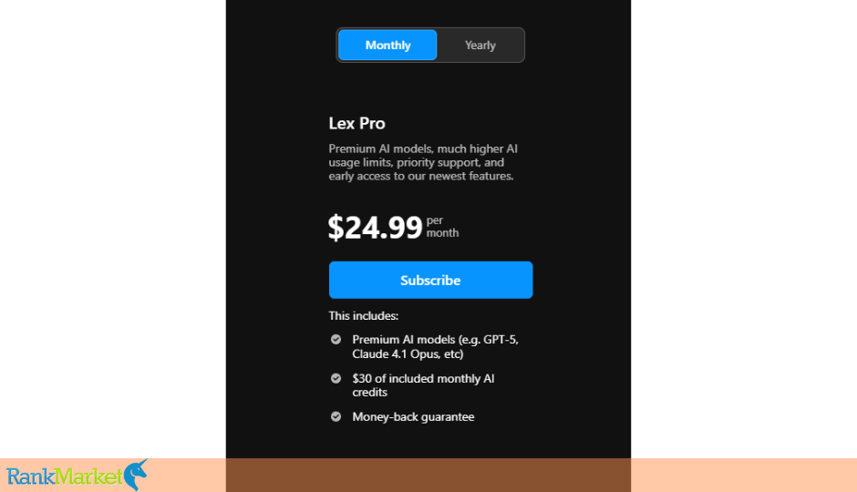 Lex Pricing