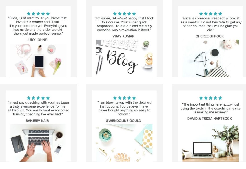 Testimonials from Previous Products & Courses