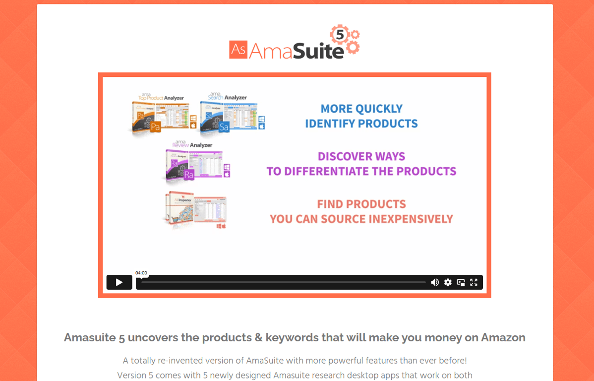 Amasuite-homepage-Amazon-product-research-and-keyword-tool-dashboard