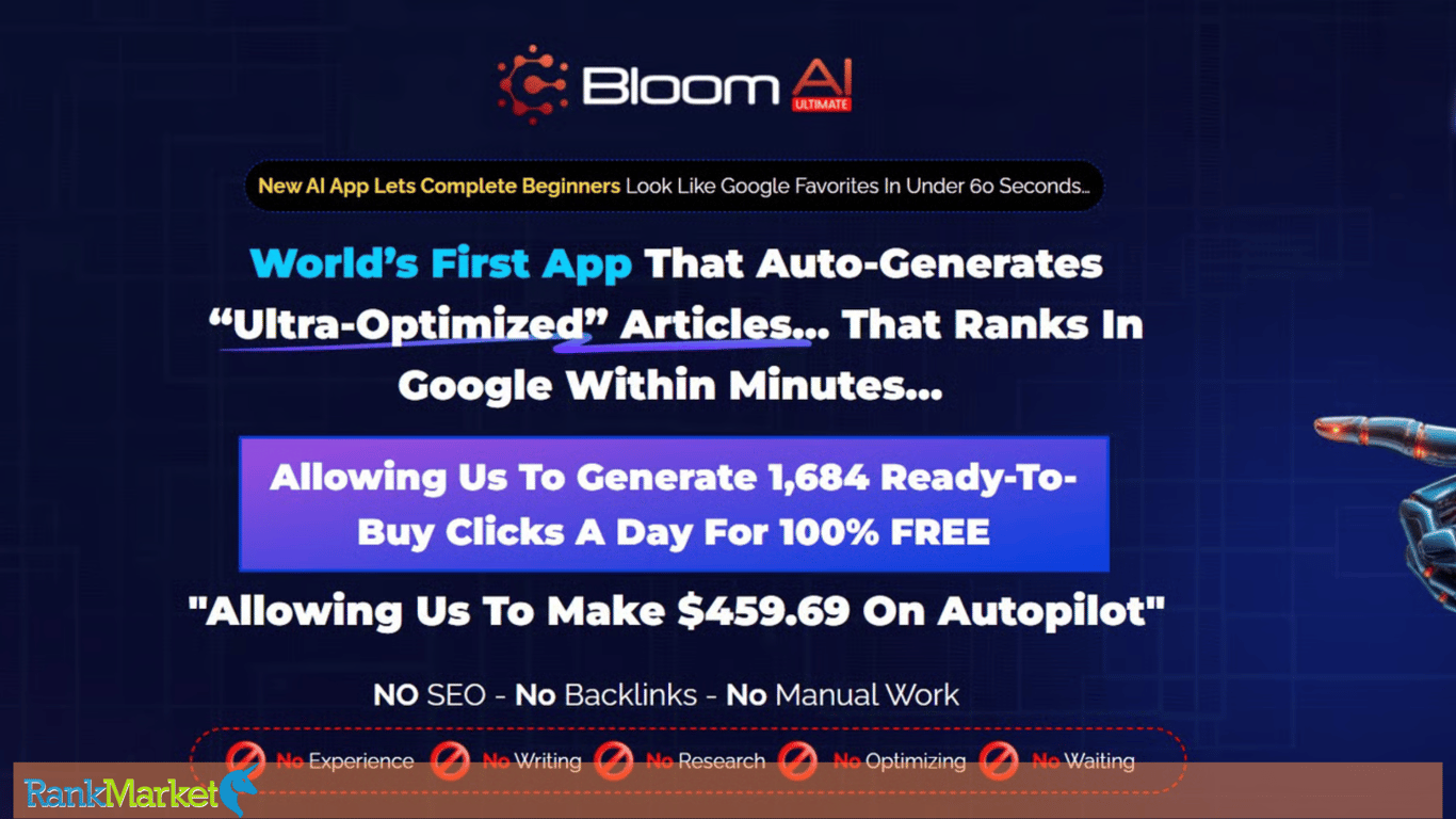 Bloom Ai Homepage