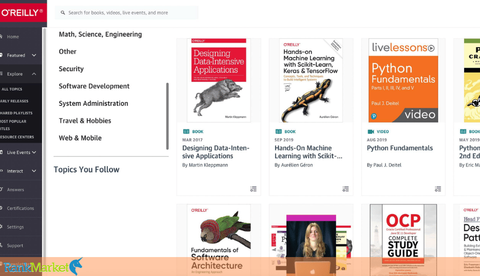 O’reilly Learning Features