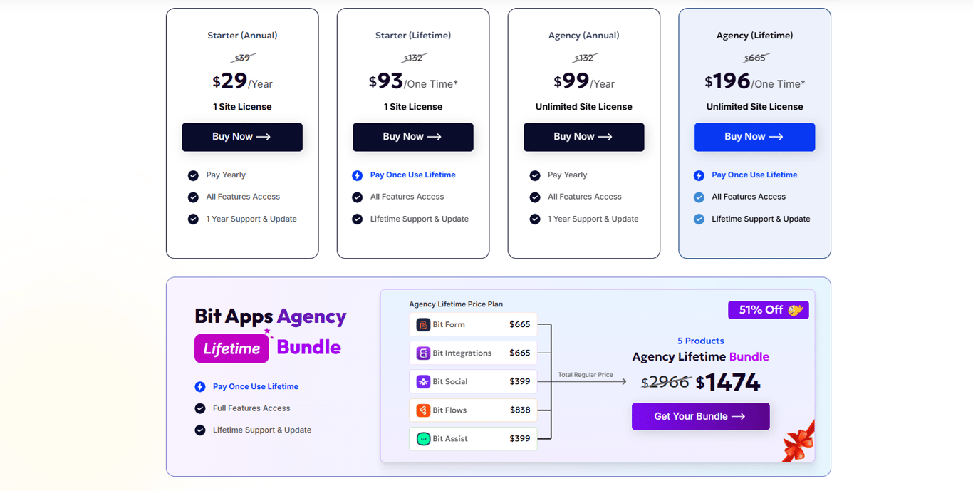 bitform-pricing-table