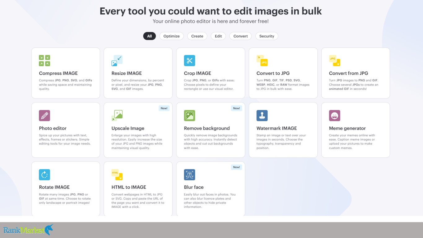 Grid-Layout-Of-Bulk-Image-Editing-Tools-Including-Compress-Resize-Crop-And-Remove-Background-On-A-Clean-White-Interface