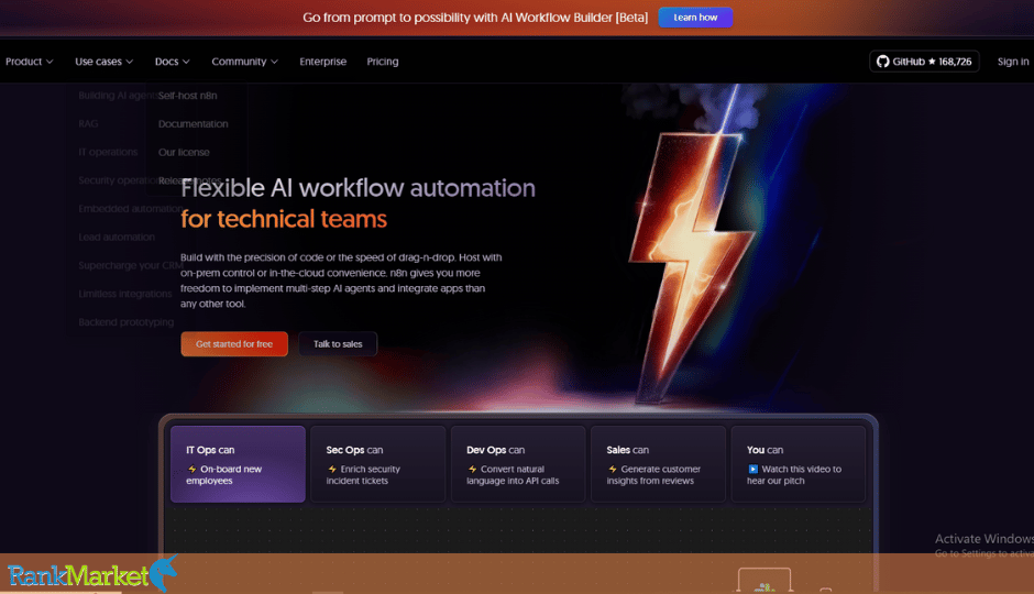 N8N Workflow Automation Platform Interface.