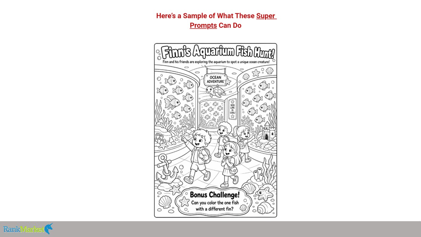 Finns-Aquarium-Fish-Hunt-Sample-Coloring-Page-With-Bonus-Challenge-Instruction-Box