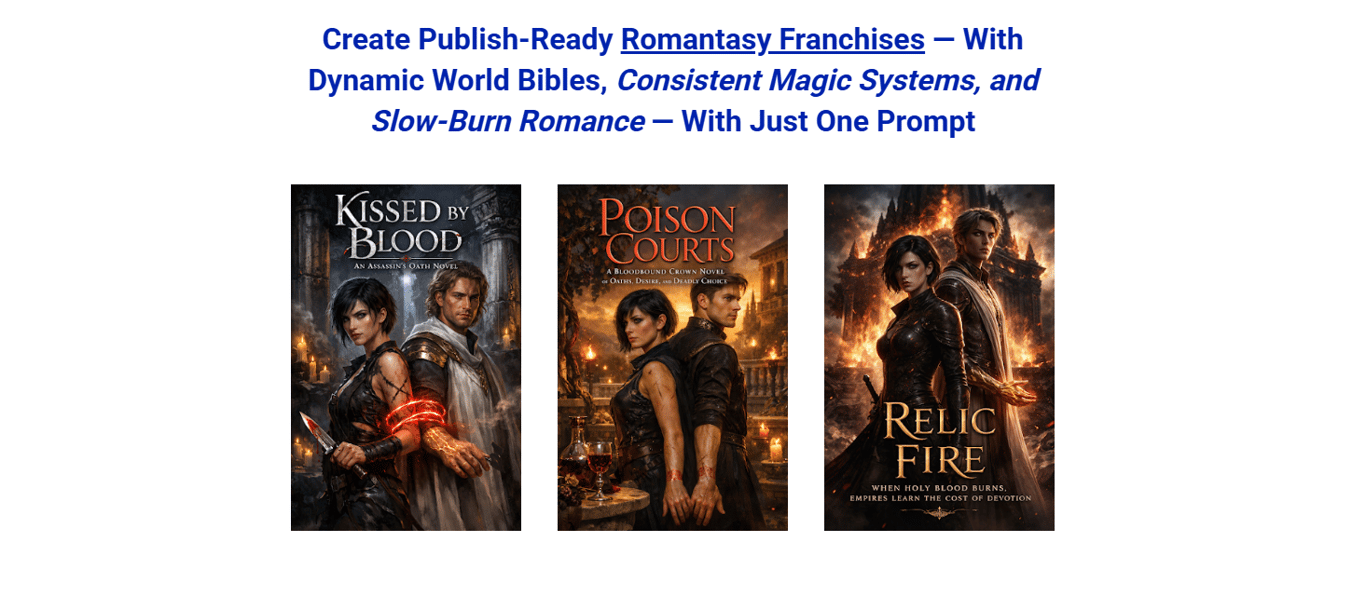 Ai Powered Romantasy Writing Workflow Illustrating Step By Step Process Of Building Fantasy Worlds Character Relationships And Long Form Story Arcs Using Structured Prompts