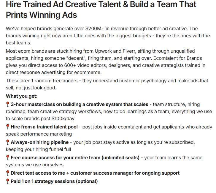 ecomtalent-membership-benefits-list-covering-masterclass-hiring-pipeline-and-trained-talent-pool