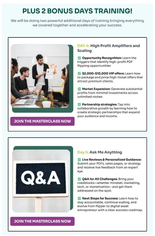 3-Day PDF Flipping Masterclass Bonus