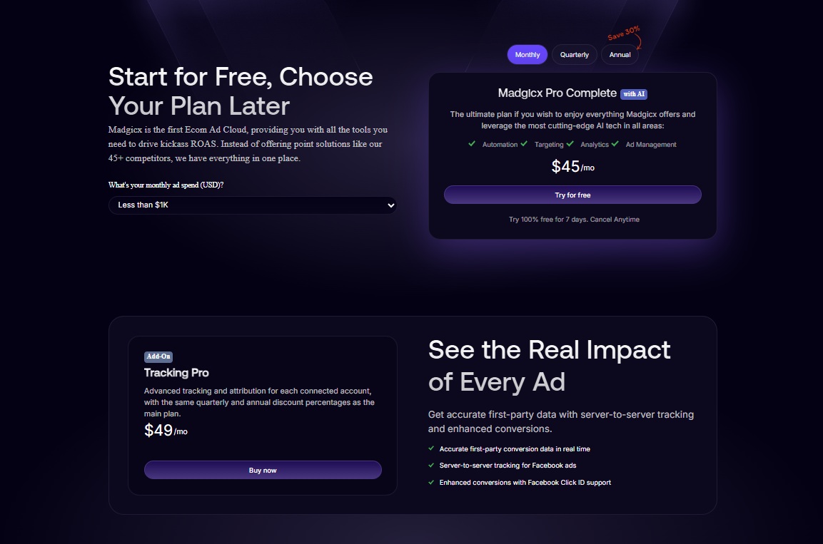 Flat-minimalist-pricing-layout-featuring-dropdown-menus-and-glowing-activation-cards