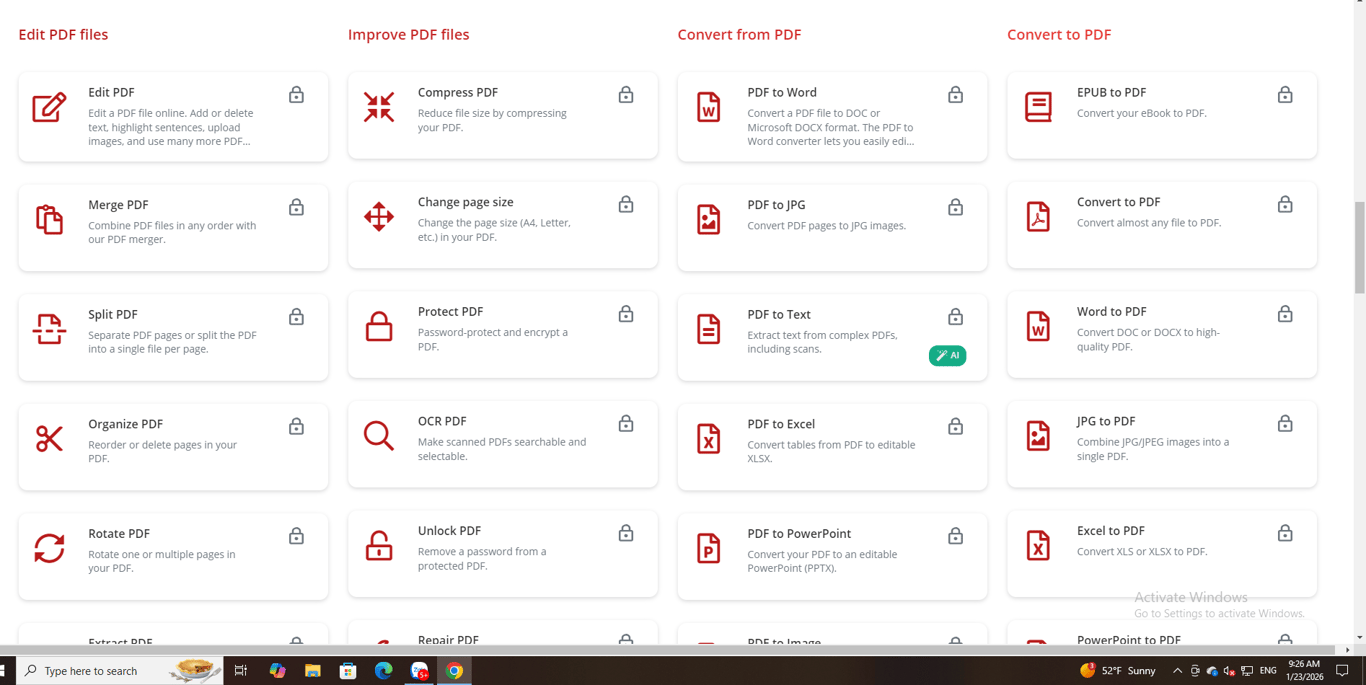 PDF2Go features
