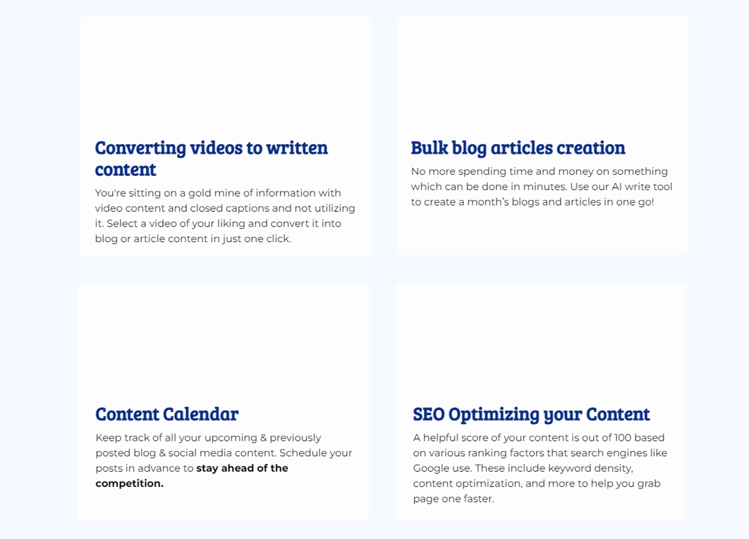 Content Gorilla features
