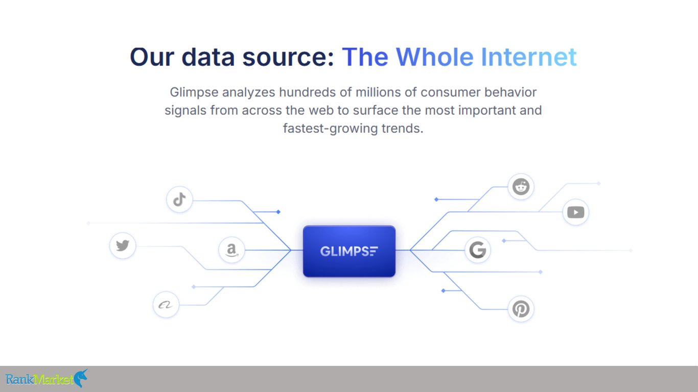 Central-Glimpse-Data-Hub-Graphic-Connecting-Digital-Signals-From-Tiktok-Twitter-Amazon-Reddit-Google-And-Pinterest-Under-The-Heading-Our-Data-Source-The-Whole-Internet