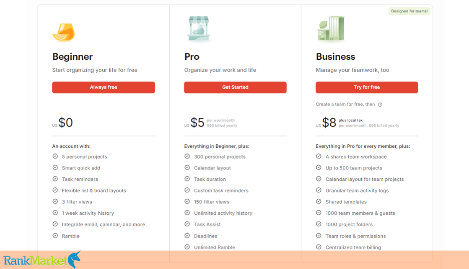 Todoist Pricing And Subscription Plans