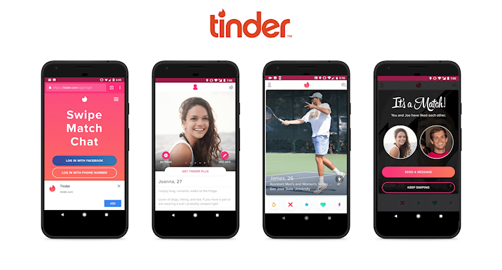 Tinder homepage