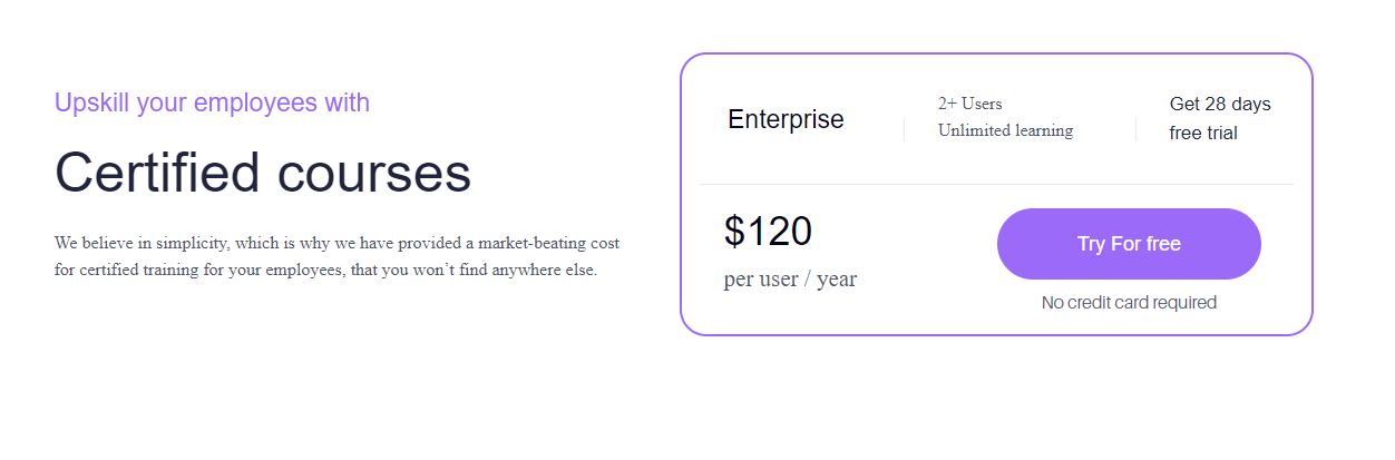 Upskillist pricing
