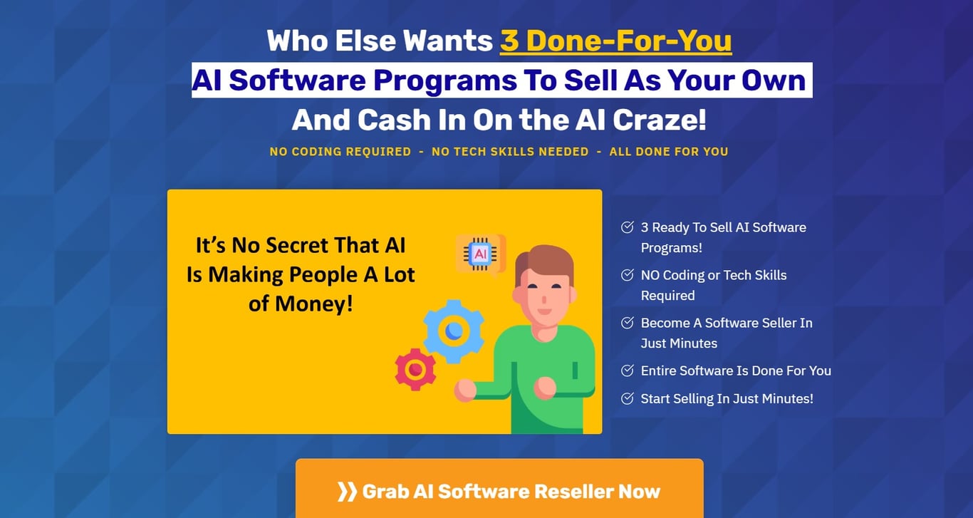 AI Software Seller Homepage