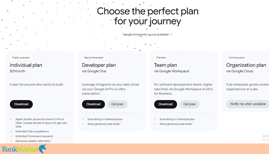 Google Antigravity Concept Presentation Screen