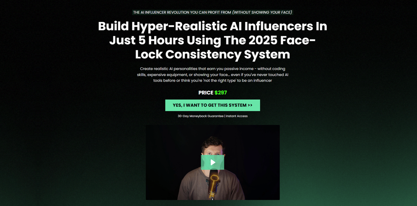 ai-filmmaker-academy-ai-influencer-masterclass-online-course-homepage