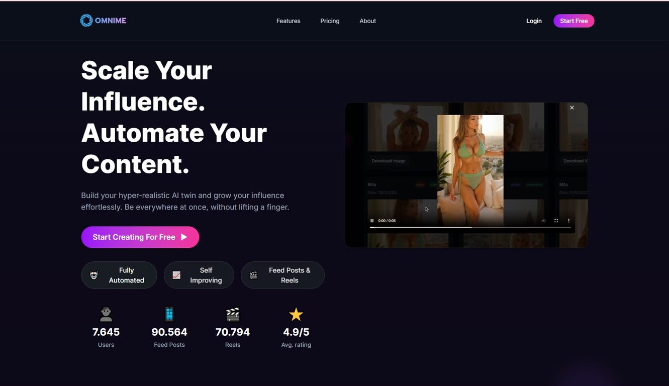 Omnime AI Homepage