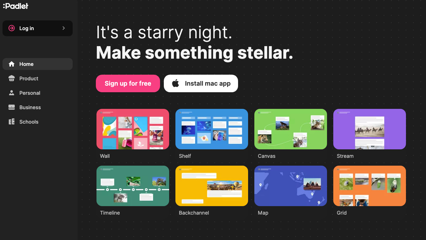 Padlet home