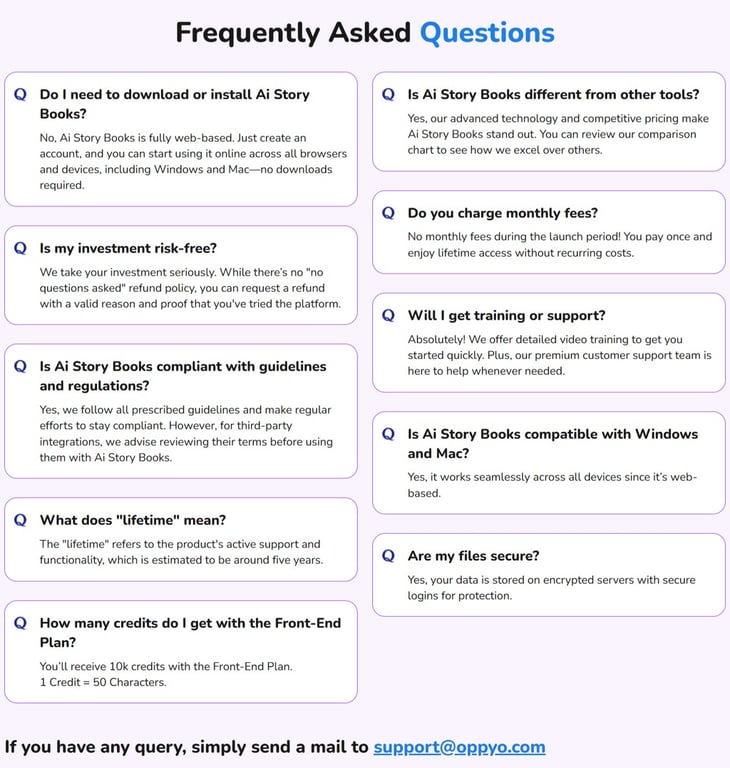 AI Story Books FAQs