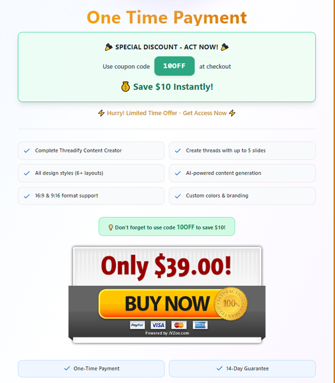 Threadify pricing
