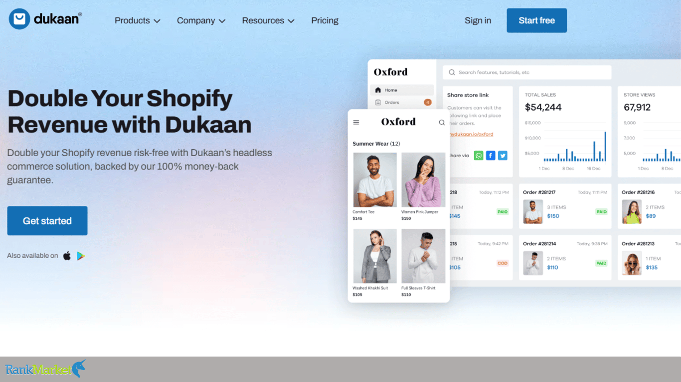Dukaan-Homepage-Modern-Clean-Interface