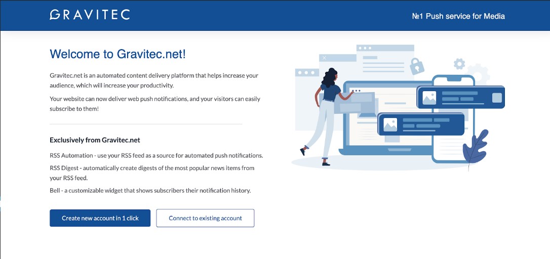 Gravitec homepage